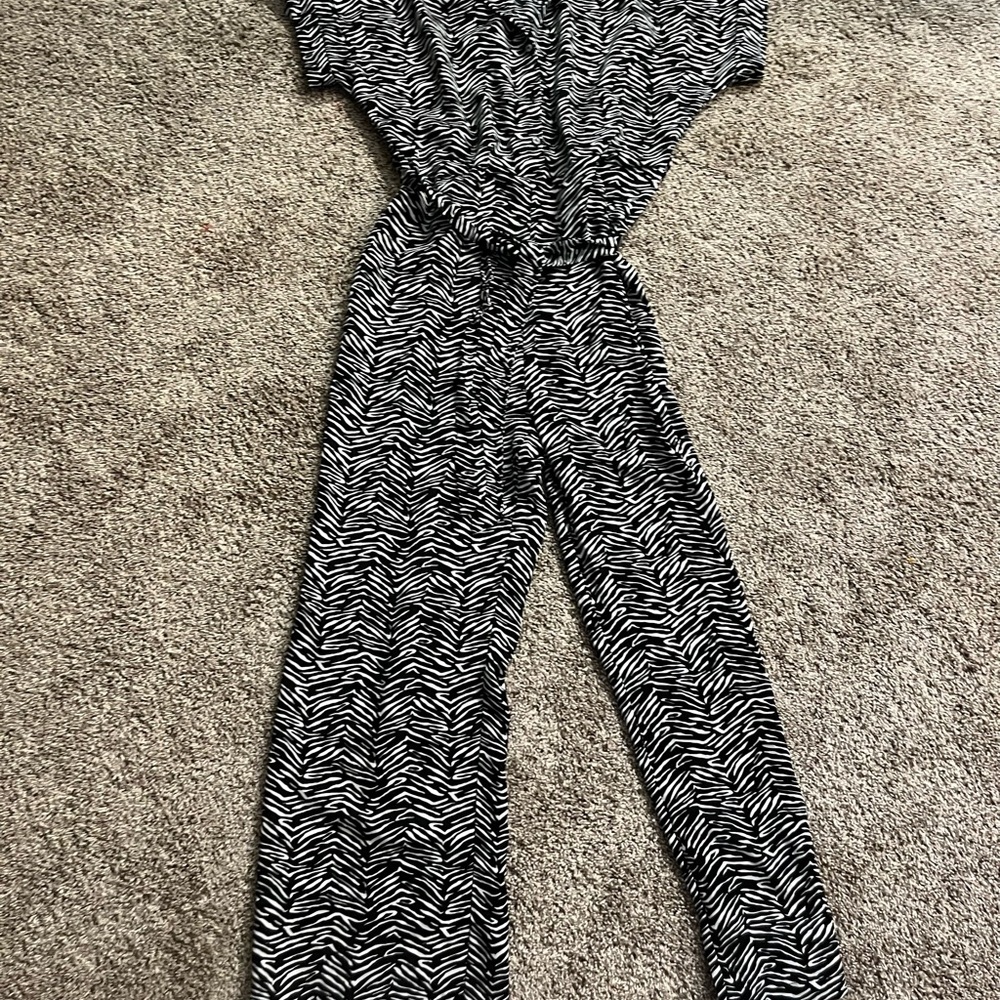 Coco + Carmen Zebra Print Jumpsuit
